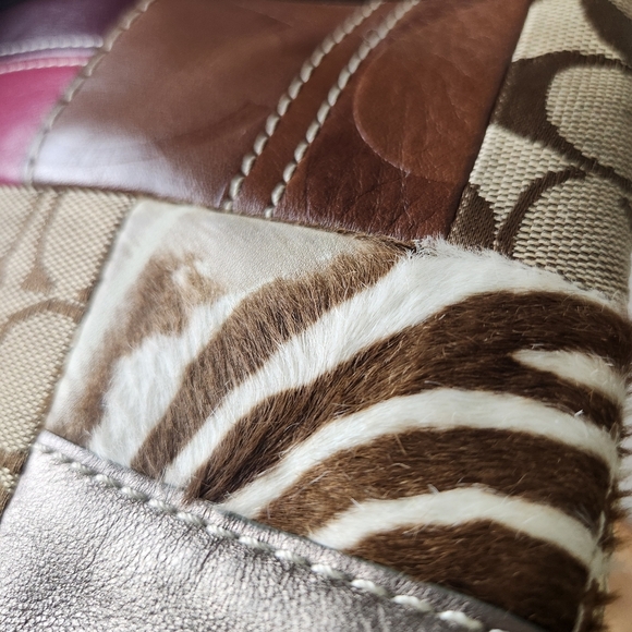 Coach Limited Edition Patchwork Crossbody Bag Mixed Leathers Authentic - Picture 16 of 16